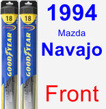 Front Wiper Blade Pack for 1994 Mazda Navajo - Hybrid