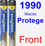 Front Wiper Blade Pack for 1990 Mazda Protege - Hybrid