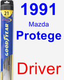 Driver Wiper Blade for 1991 Mazda Protege - Hybrid