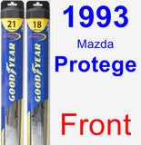 Front Wiper Blade Pack for 1993 Mazda Protege - Hybrid