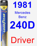 Driver Wiper Blade for 1981 Mercedes-Benz 240D - Hybrid