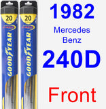 Front Wiper Blade Pack for 1982 Mercedes-Benz 240D - Hybrid