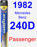 Passenger Wiper Blade for 1982 Mercedes-Benz 240D - Hybrid