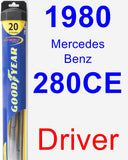 Driver Wiper Blade for 1980 Mercedes-Benz 280CE - Hybrid