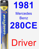 Driver Wiper Blade for 1981 Mercedes-Benz 280CE - Hybrid