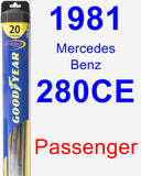 Passenger Wiper Blade for 1981 Mercedes-Benz 280CE - Hybrid