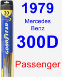 Passenger Wiper Blade for 1979 Mercedes-Benz 300D - Hybrid