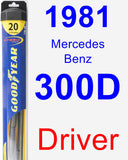 Driver Wiper Blade for 1981 Mercedes-Benz 300D - Hybrid