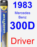 Driver Wiper Blade for 1983 Mercedes-Benz 300D - Hybrid