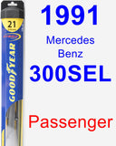 Passenger Wiper Blade for 1991 Mercedes-Benz 300SEL - Hybrid