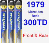 Front & Rear Wiper Blade Pack for 1979 Mercedes-Benz 300TD - Hybrid