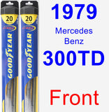 Front Wiper Blade Pack for 1979 Mercedes-Benz 300TD - Hybrid