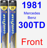 Front Wiper Blade Pack for 1981 Mercedes-Benz 300TD - Hybrid