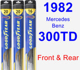 Front & Rear Wiper Blade Pack for 1982 Mercedes-Benz 300TD - Hybrid