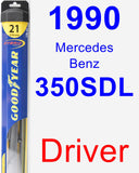 Driver Wiper Blade for 1990 Mercedes-Benz 350SDL - Hybrid