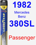 Passenger Wiper Blade for 1982 Mercedes-Benz 380SL - Hybrid