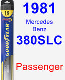 Passenger Wiper Blade for 1981 Mercedes-Benz 380SLC - Hybrid