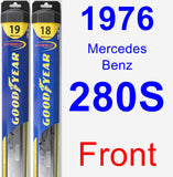 Front Wiper Blade Pack for 1976 Mercedes-Benz 280S - Hybrid