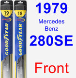 Front Wiper Blade Pack for 1979 Mercedes-Benz 280SE - Hybrid