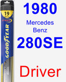 Driver Wiper Blade for 1980 Mercedes-Benz 280SE - Hybrid