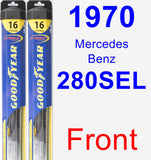 Front Wiper Blade Pack for 1970 Mercedes-Benz 280SEL - Hybrid