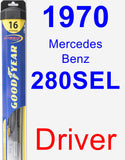 Driver Wiper Blade for 1970 Mercedes-Benz 280SEL - Hybrid