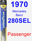 Passenger Wiper Blade for 1970 Mercedes-Benz 280SEL - Hybrid