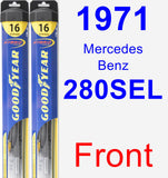Front Wiper Blade Pack for 1971 Mercedes-Benz 280SEL - Hybrid