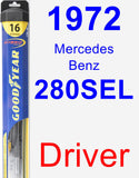 Driver Wiper Blade for 1972 Mercedes-Benz 280SEL - Hybrid