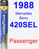 Passenger Wiper Blade for 1988 Mercedes-Benz 420SEL - Hybrid