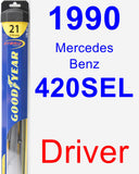 Driver Wiper Blade for 1990 Mercedes-Benz 420SEL - Hybrid