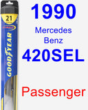 Passenger Wiper Blade for 1990 Mercedes-Benz 420SEL - Hybrid