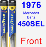 Front Wiper Blade Pack for 1976 Mercedes-Benz 450SEL - Hybrid