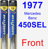 Front Wiper Blade Pack for 1977 Mercedes-Benz 450SEL - Hybrid