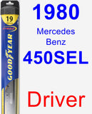 Driver Wiper Blade for 1980 Mercedes-Benz 450SEL - Hybrid