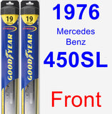 Front Wiper Blade Pack for 1976 Mercedes-Benz 450SL - Hybrid