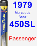 Passenger Wiper Blade for 1979 Mercedes-Benz 450SL - Hybrid