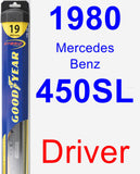 Driver Wiper Blade for 1980 Mercedes-Benz 450SL - Hybrid