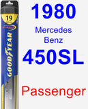 Passenger Wiper Blade for 1980 Mercedes-Benz 450SL - Hybrid