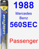 Passenger Wiper Blade for 1988 Mercedes-Benz 560SEC - Hybrid