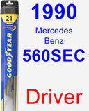 Driver Wiper Blade for 1990 Mercedes-Benz 560SEC - Hybrid