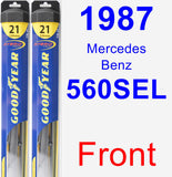 Front Wiper Blade Pack for 1987 Mercedes-Benz 560SEL - Hybrid