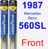 Front Wiper Blade Pack for 1987 Mercedes-Benz 560SL - Hybrid