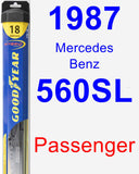 Passenger Wiper Blade for 1987 Mercedes-Benz 560SL - Hybrid