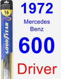 Driver Wiper Blade for 1972 Mercedes-Benz 600 - Hybrid