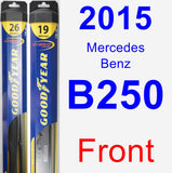 Front Wiper Blade Pack for 2015 Mercedes-Benz B250 - Hybrid