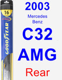 Rear Wiper Blade for 2003 Mercedes-Benz C32 AMG - Hybrid