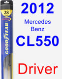 Driver Wiper Blade for 2012 Mercedes-Benz CL550 - Hybrid