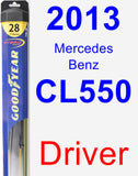 Driver Wiper Blade for 2013 Mercedes-Benz CL550 - Hybrid