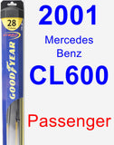 Passenger Wiper Blade for 2001 Mercedes-Benz CL600 - Hybrid